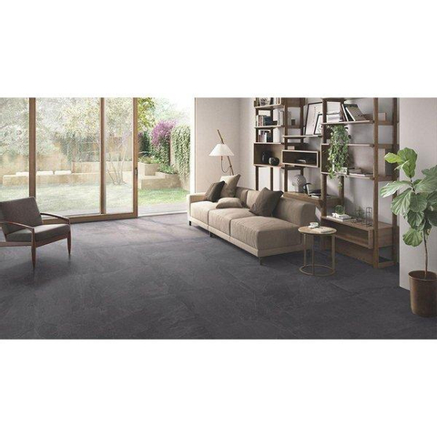 ÉCHANTILLON Ceralto Olivaro Mini Carrelage sol et mur 90x90cm 10mm rectifié R10 grès cérame Dark SW912788