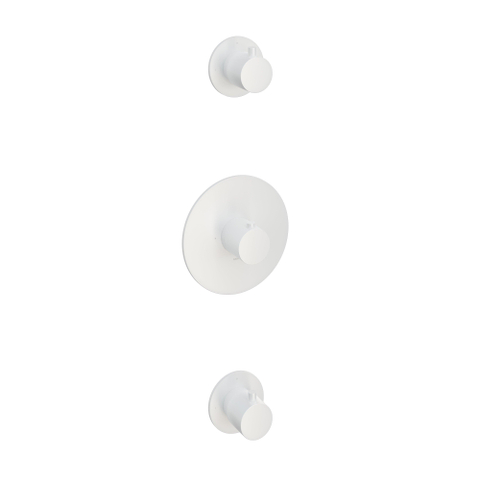 Hotbath Cobber afbouwdeel inbouwthermostaat met 2 stopkranen mat wit OUTLETSTORE STORE44452