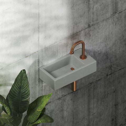 Clou Flush 3 lavabo WC 36x18cm avec trou de robinet à droite gris mat céramique SW795722