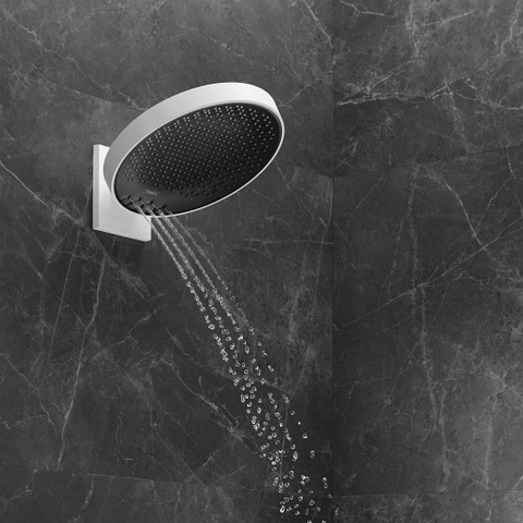 Hansgrohe RainFinity PowderRain - hoofddouche 360 - 3jet - met douchearm 10-30° verticaal kantelbaar - diameter 36cm - mat wit SW358868