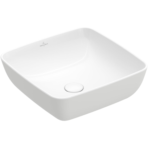 Villeroy & Boch Artis opzetwastafel - 41x41cm - zonder kraangat - zonder overloop CeramicPlus - White Alpine (glans wit) GA57119