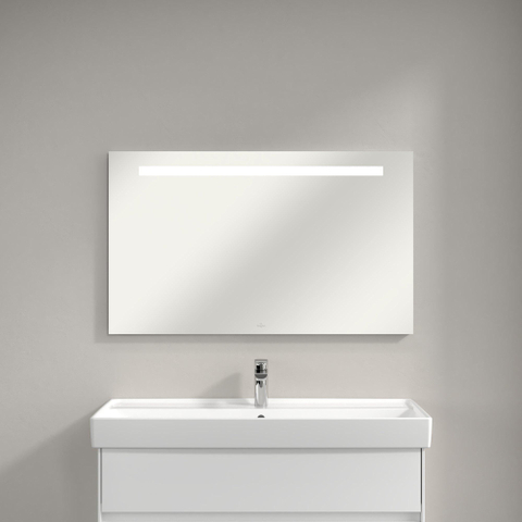 Villeroy & Boch More to see one spiegel - met geïntegreerde led verlichting - 100x60mm - inclusief bevestiging - glans zilver SW453753