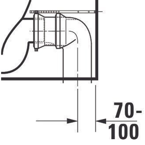 Duravit D-Neo toilette sur pied 37x65x40cm sans réservoir blanc brillant SW640485