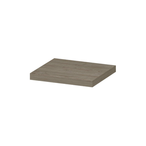 INK 35d étagère murale - 40x35x3.5cm - bord avant chanfreiné - pour niche - MFC chêne grège SW493431
