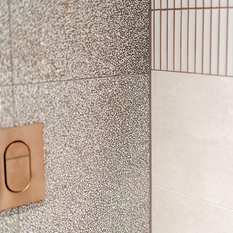 Terravito Lavena carrelage sol et mur - 60x60cm - 10mm - rectifié - R10 - terrazzo - beton mat (gris) SW405197