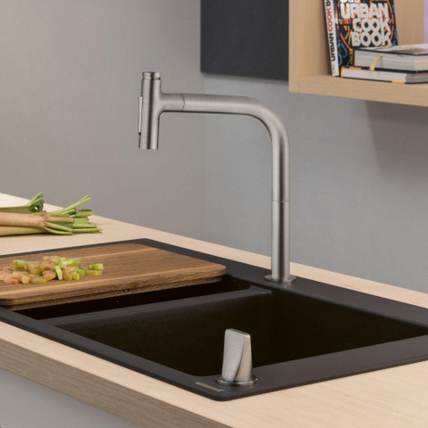 Hansgrohe Metris Select M71 2-gats 1-gr keukenkraan met uittrekbare SW1567405