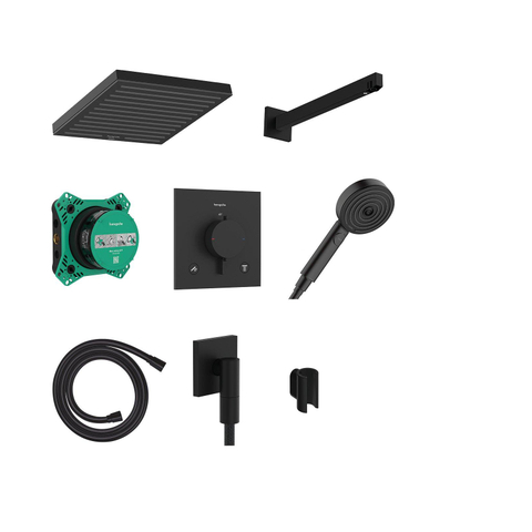 Hansgrohe Pulsify E set de douche encastré - 26cm - noir mat SW1566566
