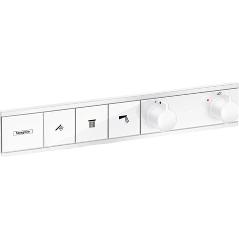 Hansgrohe Rainselect Afbouwdeel - voor inbouw douchekraan - thermostatisch - voor 3 functies - 52.7x90cm - thermostaat - mat wit SW297614