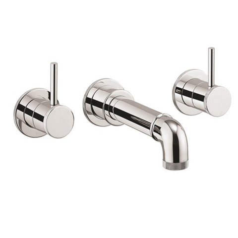 Crosswater MPRO INDUSTRIAL Baduitloop - 17.5cm - met 2 stopkranen - inbouw - hoogglans chroom SW491628