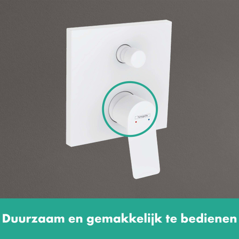 Hansgrohe VIVENIS Eengreeps badmengkraan - inbouw - met geïntegreerde zekerheidscombinatie EN1717 - mat wit SW647135