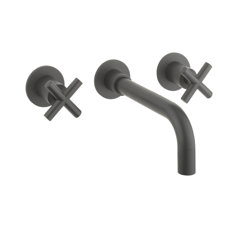 Crosswater MPRO Crosshead Basin - 3 Hole Set Wall Mounted Slate - slate gunmetal (antraciet) SW1407049