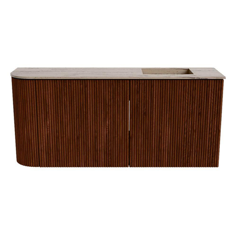 Mondiaz JOYA-DLUX 91.6cm toiletmeubel - ronding links kleur Ruby - Wastafel FAYE positie Rechts Zonder kraangat kleur Arena. SW1425308