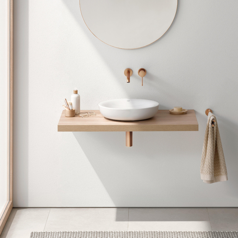 GROHE essence new partie de finition mitigeur lavabo encastrable mural taille L 23cm Warm sunset brossé (cuivre) SW97516
