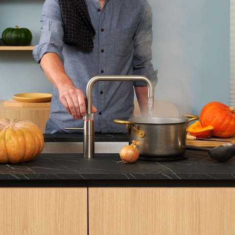 Quooker Fusion Square robinet à eau bouillante avec bec rotatif sans réservoir Inox SW299824