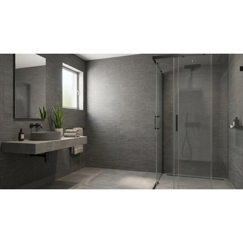 ÉCHANTILLON Terravito Alvella Carreau mural - 30x60cm - 10mm - Rectangle - rectifié - Aspect pierre naturelle - Anthracite Mat SW735880