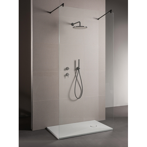 Hotbath Ace Wandarm - wand - 42cm - PVD - gepolijst zwart SW1117754