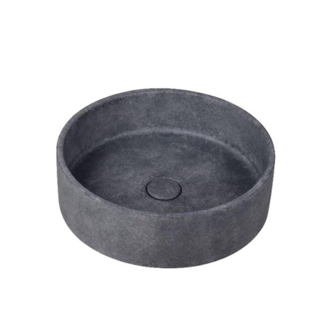 Ideavit Ora Vasque 39x12cm ronde concrete béton gris foncé SW416489