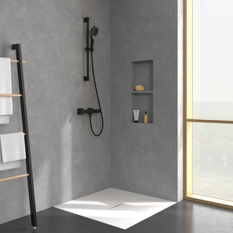 Villeroy & Boch Universal Taps & Fittings Mitigeur thermostatique de douche pour douche Angulaire - Brushed Gold (or) SW974088