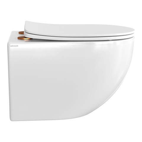 BRAUER Tornado WC suspendu - incl. abattant avec fixations en six couleurs disponibles - Céramique - Blanc SW1443566