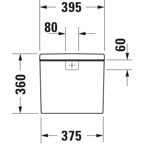 Duravit D-neo Duoblokreservoir + binnenwerk - met achteronderaansluiting links - 39.5x18x36cm - dualflush - met wondergliss - wit SW640468