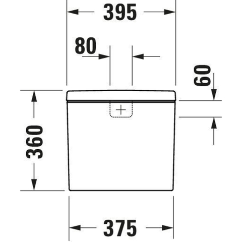 Duravit D-Neo Réservoir 39.5x18x36cm blanc SW640468