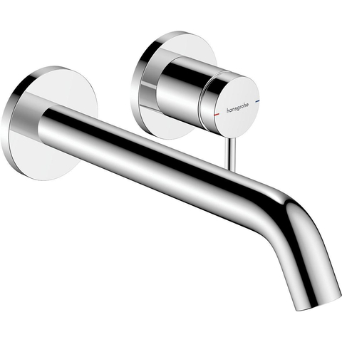 Hansgrohe Tecturis s Eengreeps wastafelkraan - inbouw - voor wandmontage - met uitloop 22 - 5 cm - hoogglans chroom SW918651