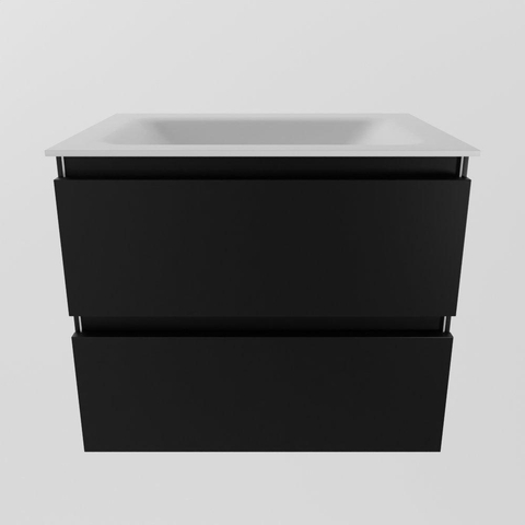 Mondiaz Aivy badmeubelset - 60x45x50cm - 0 kraangaten - 1 wasbak talc Solid surface - Midden - 2 lades - Zonder spiegel - MDF Urban SW892229
