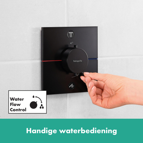 Hansgrohe ShowerSelect Comfort E Inbouw - thermostaat 2F geïntegreerde zheidscom.EN1717 - mat zwart SW917869