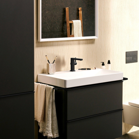 Hansgrohe Tecturis E Eengreeps wastafelkraan - 110 Fine - coolstart - met PopUp - trekwaste - mat zwart SW918803