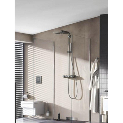 Grohe Euphoria SmartControl Cube Regendoucheset Opbouw- - hoofddouche 31cm - hannddouche staaf - brushed hard graphite (antraciet) SW439029