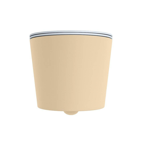 Mondiaz LAVIE hangtoilet – spoelrandloos – 36 x 53 cm – met softclose zitting – Sand (beige), zitting Clay (lichtblauw/grijs) SW1208596