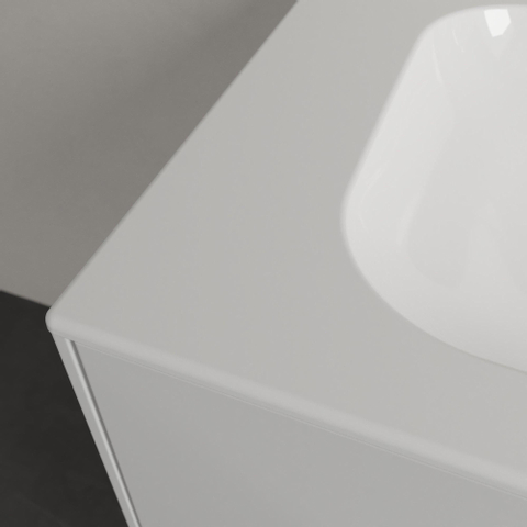Villeroy & Boch Finion Lavabo-meuble - 800 x 500 x 160 mm - Blanc Alpin CeramicPlus - avec trop-plein dissimulé - non poli SW106522