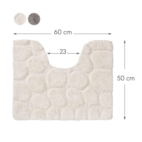 Sealskin Pebbles Toiletmat Katoen 50x60 cm Ivoor SW23179