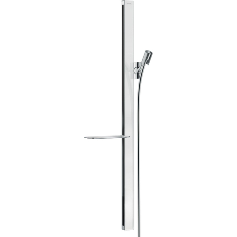 Hansgrohe Unica E - glijstang - met isiflex B - doucheslang - 160cm en casetta E zeepschaal - 90cm wit/chroom - wit chroom SW157212