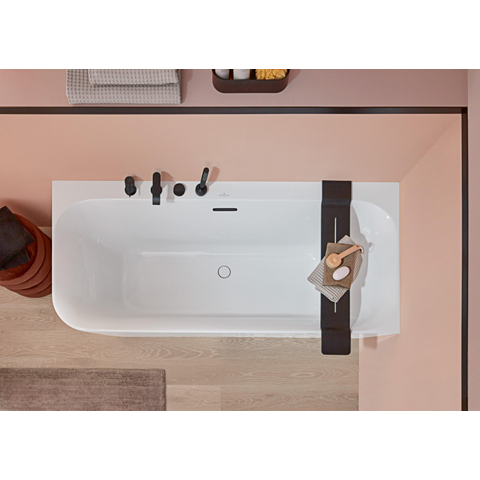 Villeroy & Boch Loop & Friends half - vrijstaand bad - 180x80cm hoek rechts Acryl - glans wit SW762314