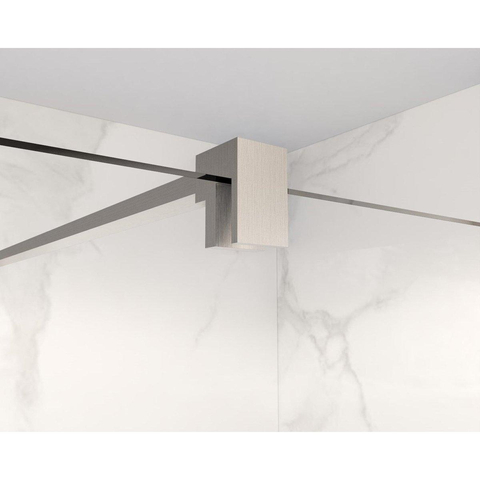 Fortifura Galeria inloopdouche verlengde stabilisatiestang 200cm los incl.bevestigingsmaterialen - PVD - geborsteld RVS SW927769