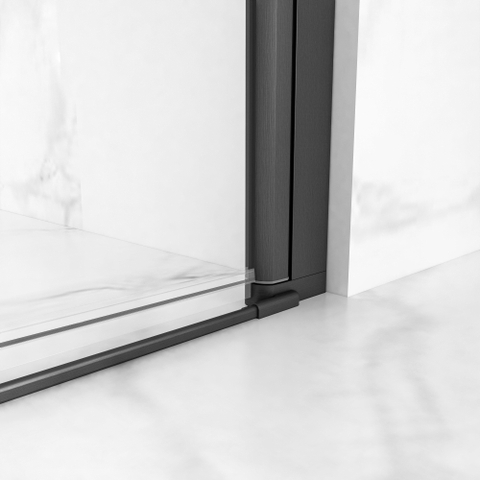 Fortifura Galeria Douchecabine - 100x120x200 - Profiel - veiligheidsglas - antikalk - PVD - geborsteld gunmetal (antraciet) SW1224380