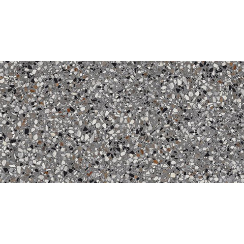 Vtwonen terrazzo Carrelage sol et mural - 60x120cm - rectifié - mat lead flakes SW798712