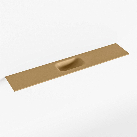 Mondiaz EDEN Lavabo - 120x23x0.9cm - vasque au centre - sans trous de robinet - pour meuble de toilettes - Solid surface - Oro SW1025892