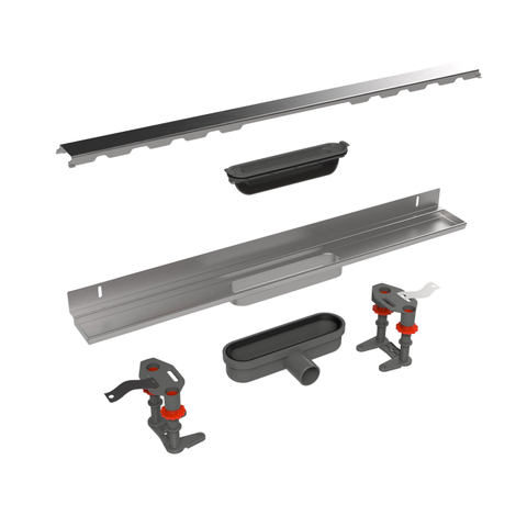 Easy Drain Compact Clean 30 Caniveau de douche - montage mural - dryphon - 90cm - inox brossé SW452879