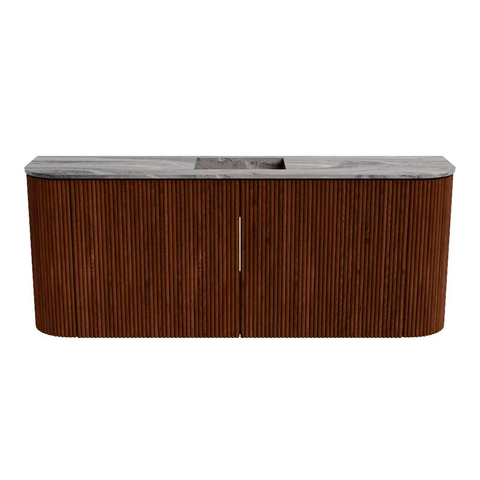 Mondiaz JOYA-DLUX 103.2cm toiletmeubel - ronding links en rechts kleur Ruby - Wastafel FAYE positie Midden Zonder kraangat kleur Sombra. SW1425715