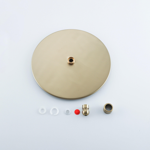 Fortifura Calvi Hoofddouche 30cm rond - 6mm - PVD - geborsteld messing (goud) SW1139122