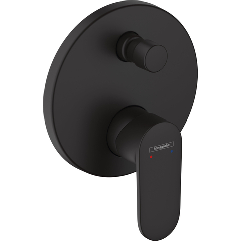 Hansgrohe Vernis Ensemble de finition mitigeur baignoire encastré avec levier mat noir SW651674