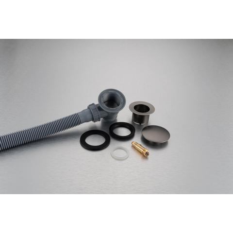Fortifura Calvi badafvoercombinatie - met klikwaste - PVD - geborsteld gunmetal (antraciet) SW696233