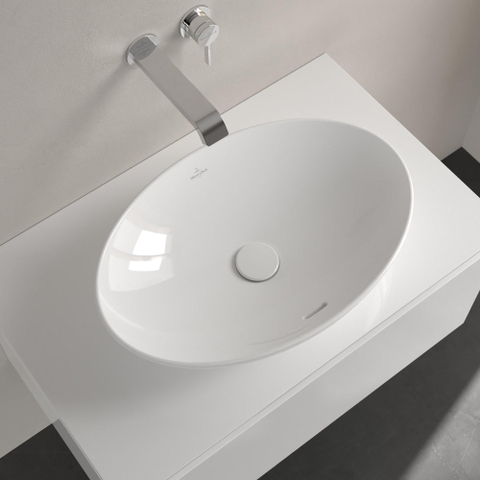 Villeroy & Boch Loop & friends vasque à poser - 56x38cm - avec trop-plein Ceramic+ blanc SW644132