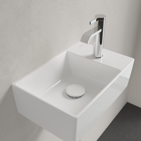 Villeroy & Boch memento 2.0 fontein onderzijde - geslepen - 40x26cm - zonder overloop - 1 kraangat - White Alpine (glans wit) SW358477