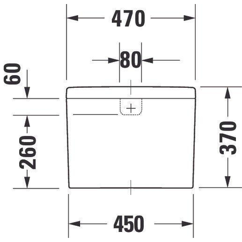 Duravit Starck 3 Reservoir - 470x370x200mm - dualflush inc/binnenw - wit 0290476