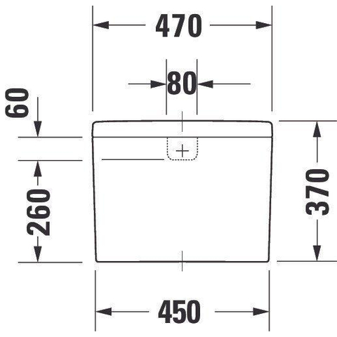 Duravit Starck 3 Réservoir WC WC complet BIG 47x21cm connexion gauche et derrière 0290476