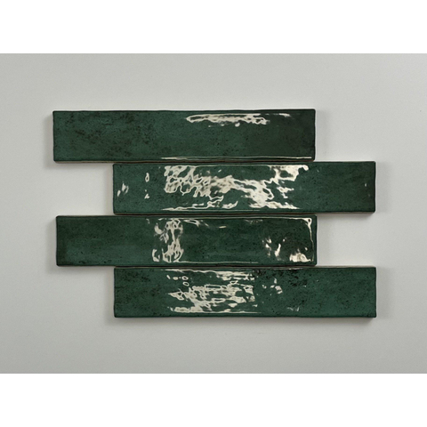 ÉCHANTILLON Terravito Dorelia carreau mural - 5x25cm - Green brillant (vert) SW1130700