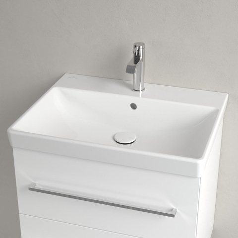 Villeroy & Boch Avento meubelwastafel - 60x47cm - 1 kraangat - met overloop CeramicPlus - White Alpine (glans wit) SW59862